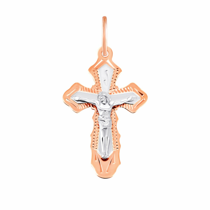 Золотий хрестик. Розп'яття Христове. Артикул UG511052-РРА НВ
