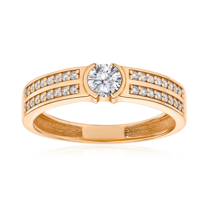Золота каблучка з фіанітами 1105233101-R/01/1 (1105233101)