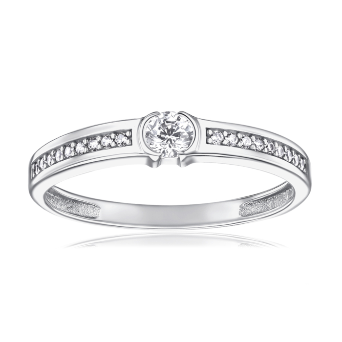 Золота каблучка з фіанітами 1105236102