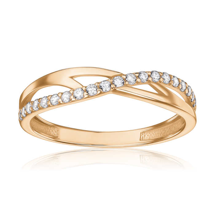 Золотое кольцо с фианитами 1106073101-R/01/1