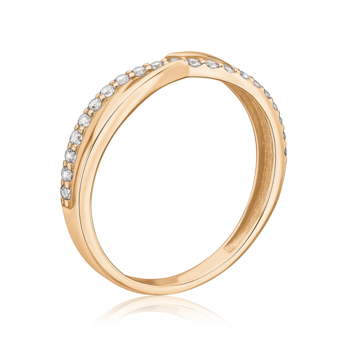 Золотое кольцо с фианитами 1106073101-R/01/1