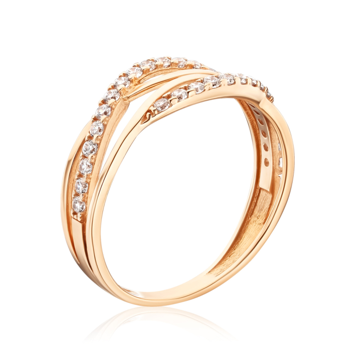 Золота каблучка з фіанітами 1106074101-R/01/1