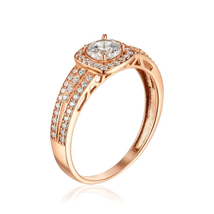 Золота каблучка з фіанітами. Артикул 1106728101-R/01/1