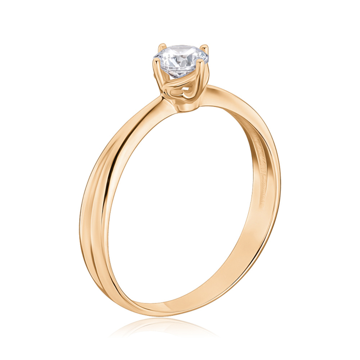 Золота каблучка з фіанітом 1107084101-R/01/1