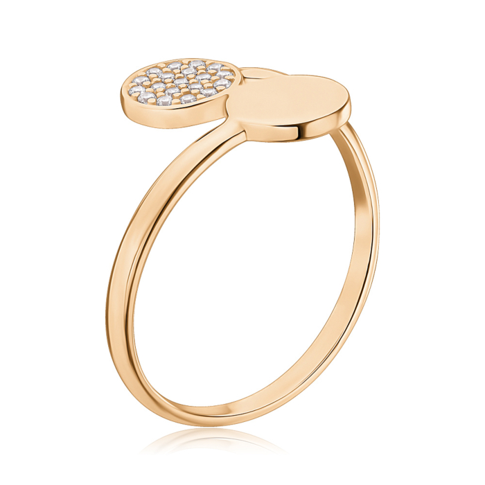Золотое кольцо с фианитами 1107213101-R/01/1