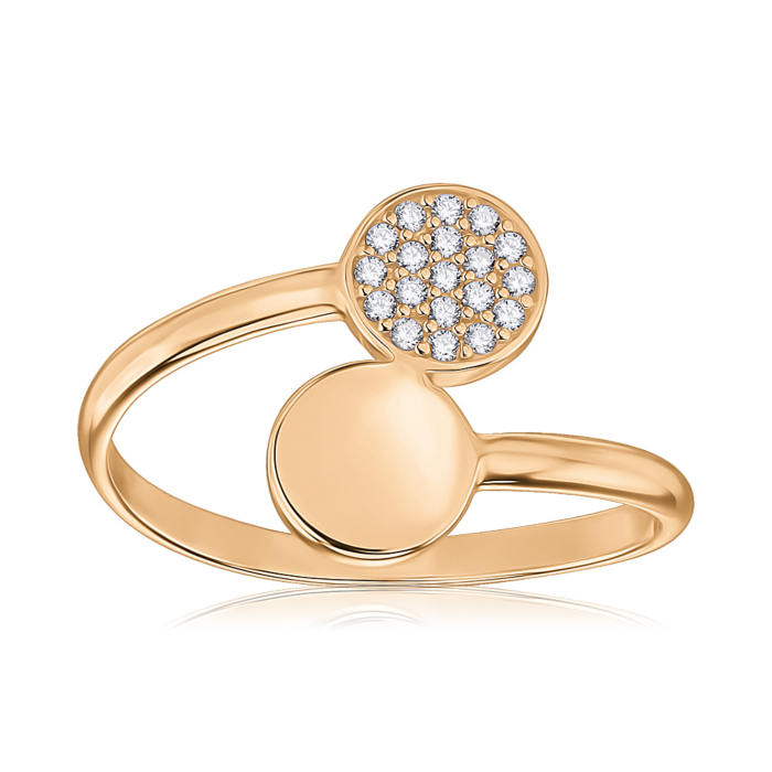 Золота каблучка з фіанітами 1107213101-R/01/1