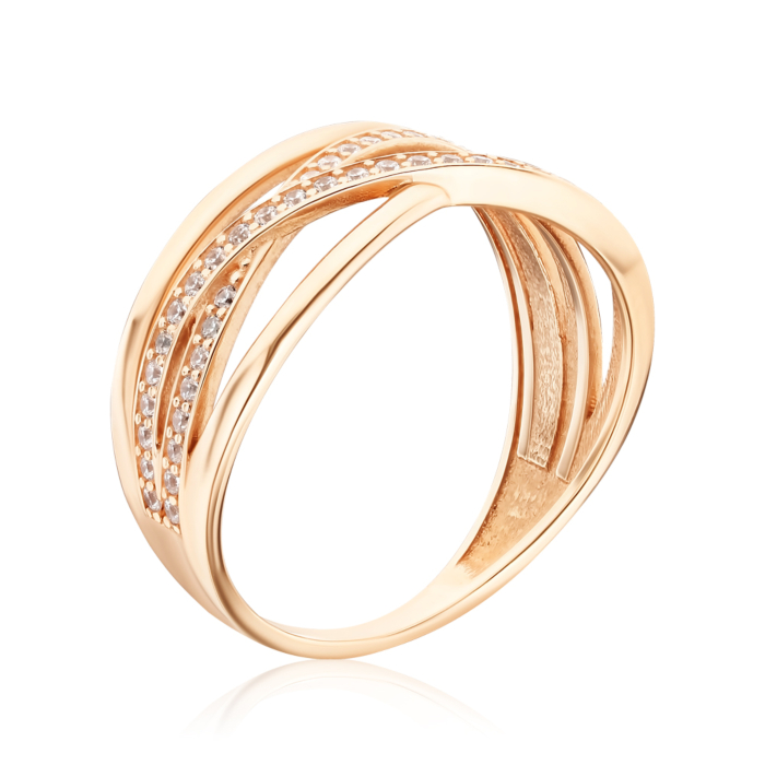 Золота каблучка з фіанітами 1107267101-R/01/1
