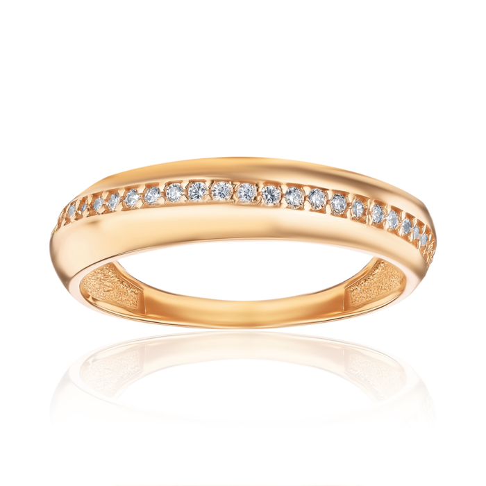 Золота каблучка з фіанітами 1107396101