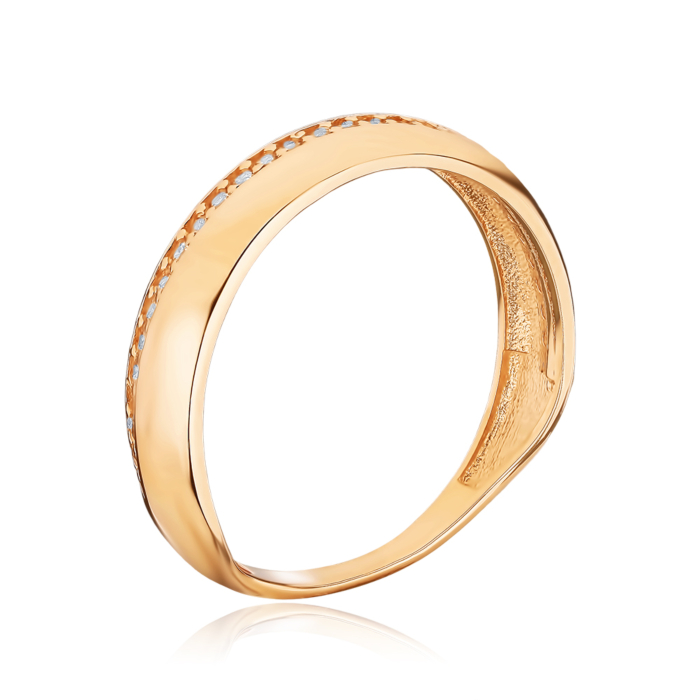 Золота каблучка з фіанітами 1107396101