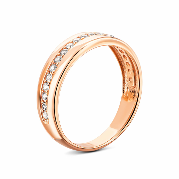 Золотое кольцо с фианитами. Артикул UG5110745810101