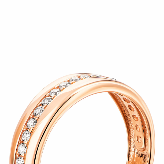 Золотое кольцо с фианитами. Артикул UG5110745810101