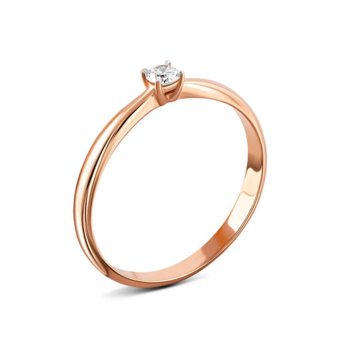 Золота каблучка з діамантом. Артикул UG51107466201