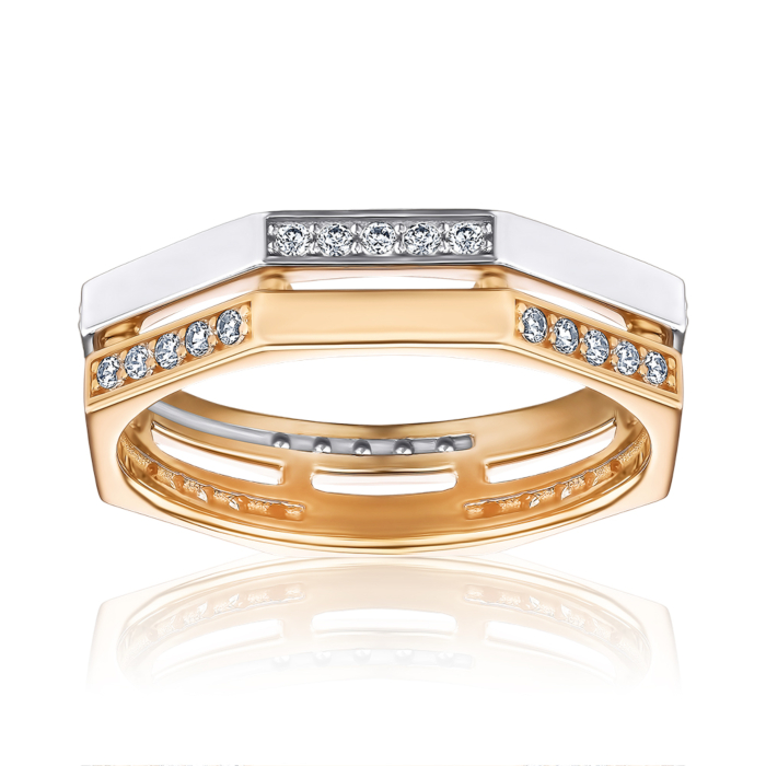 Золотое кольцо с фианитами 1107777112-R/01/1