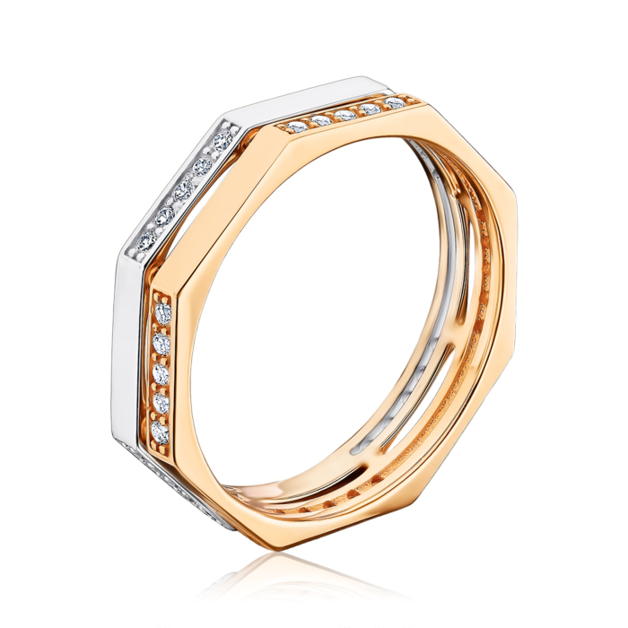 Золотое кольцо с фианитами 1107777112-R/01/1