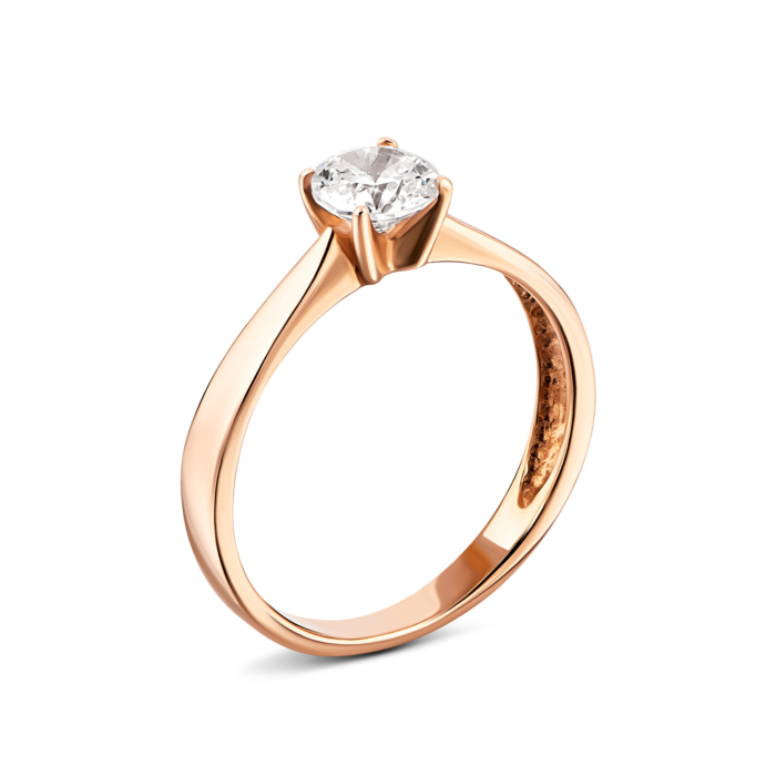 Золотое кольцо с фианитом. Артикул UG5110796210101