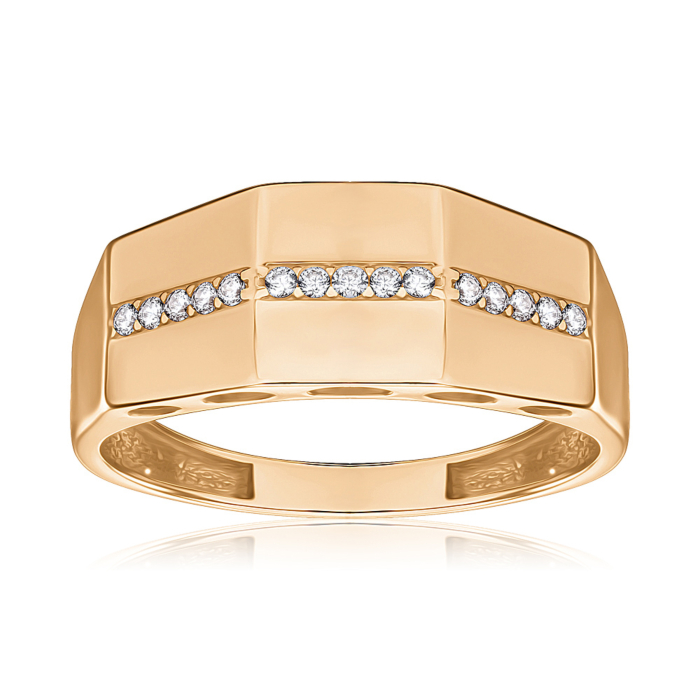 Золота каблучка з фіанітами 1108341101-R/01/1
