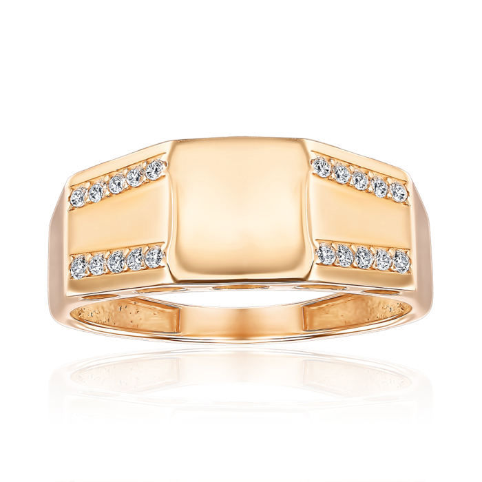 Золотое кольцо с фианитами. Артикул 1108342101-R/01/1