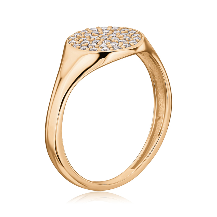 Золота каблучка з фіанітами 1108754101
