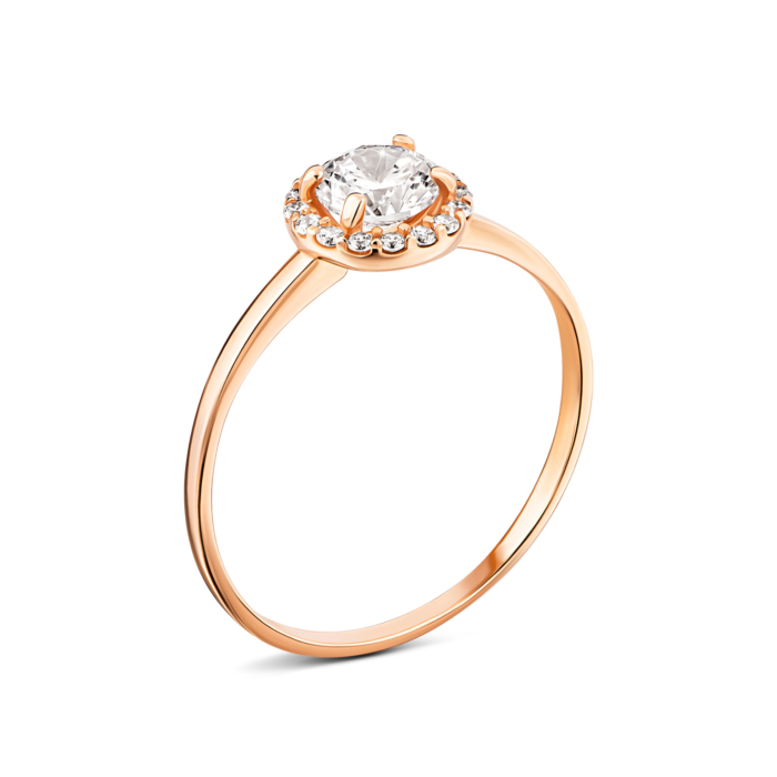 Золотое кольцо с фианитами. Артикул UG5110885810101