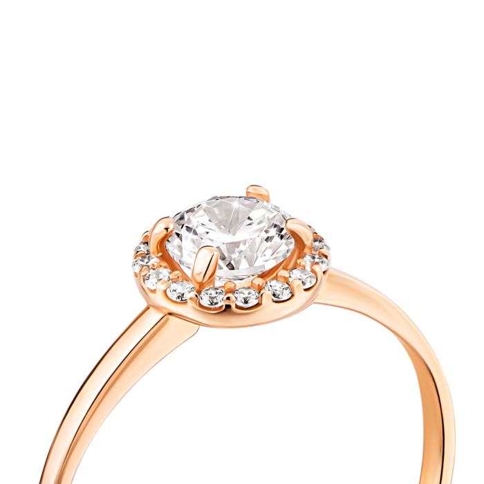 Золотое кольцо с фианитами. Артикул UG5110885810101