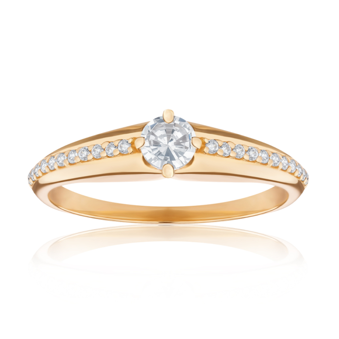 Золотое кольцо с фианитами 1108861101-R/01/1 (1108861101)