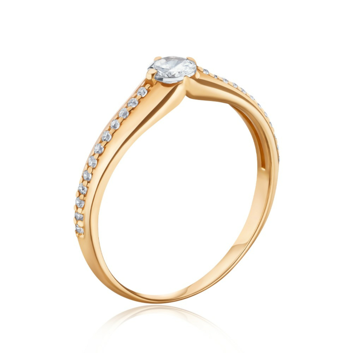 Золотое кольцо с фианитами 1108861101-R/01/1 (1108861101)