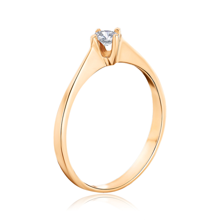 Кольцо из красного золота с фианитом 1108869101-R/01/1