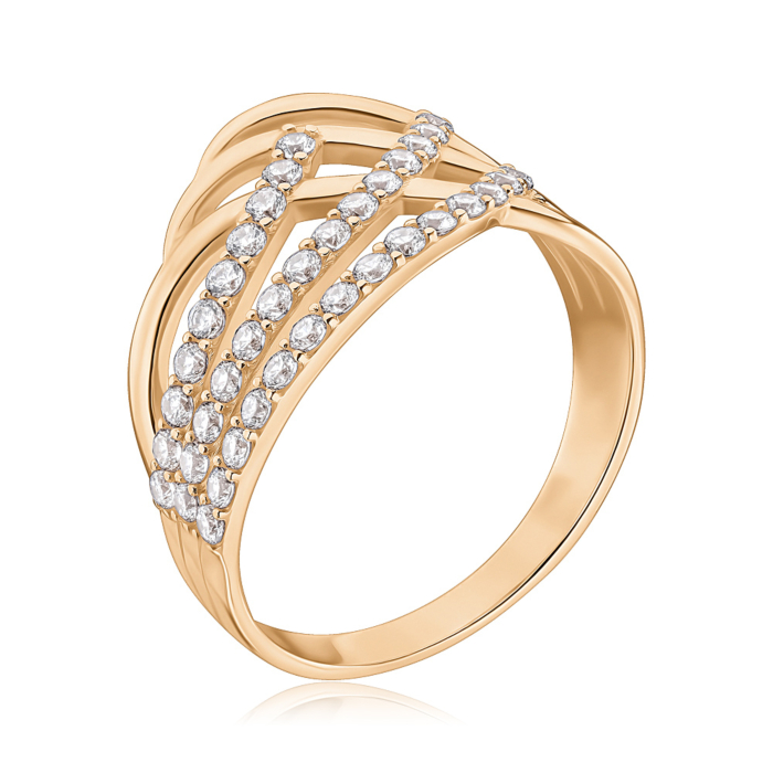 Золотое кольцо с фианитами 1108959101-R/01/1