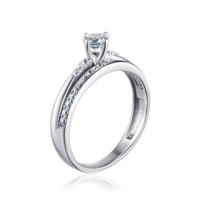 Золота каблучка з фіанітами. Артикул 1108980102-R/02/1