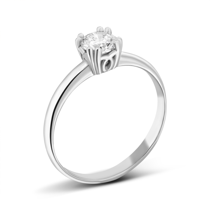 Золотое кольцо с бриллиантом. Артикул UG51109124202