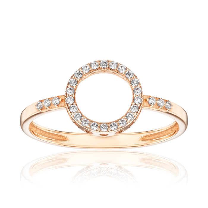Золотое кольцо с фианитами 1109492101-R/01/1