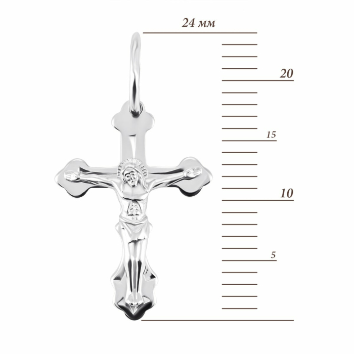 Золотой крестик. Артикул UG5111-бел.