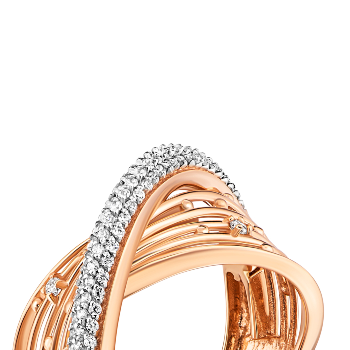 Золотое кольцо с фианитами. Артикул UG51111010904