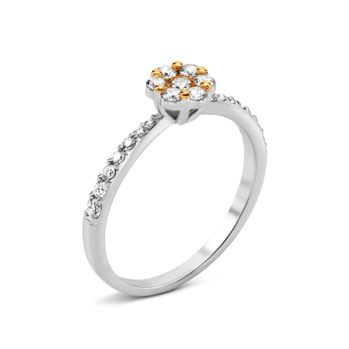 Золота каблучка з діамантами. Артикул UG51111017005 D