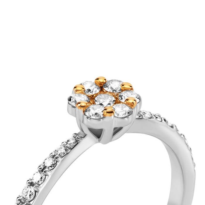 Золота каблучка з діамантами. Артикул UG51111017005 D