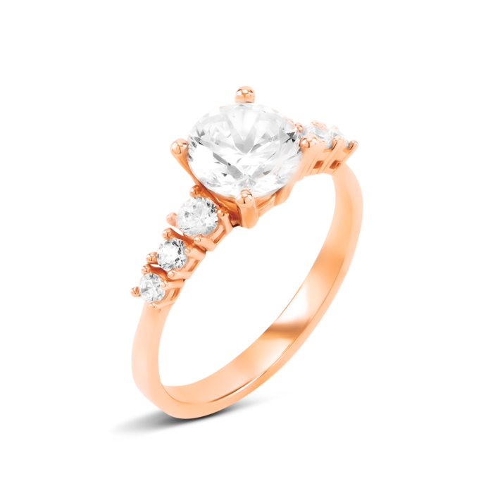 Золота каблучка з фіанітами. Артикул UG51111017201