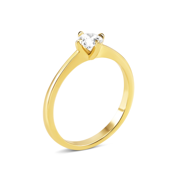Золотое кольцо с бриллиантом. Артикул UG51111017203 D