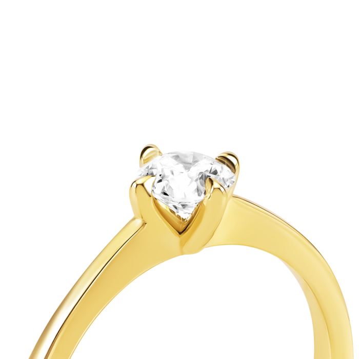 Золотое кольцо с бриллиантом. Артикул UG51111017203 D