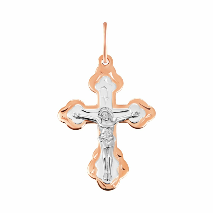 Золотий хрестик. Розп'яття Христове. Артикул UG511121-РР