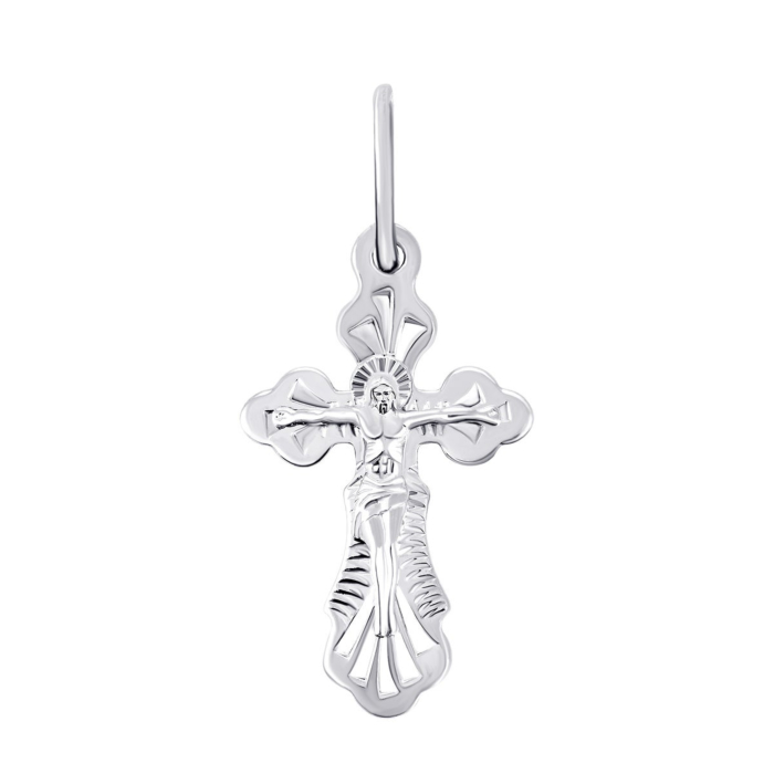 Золотий хрестик. Розп'яття Христове. Артикул UG511168-бел.