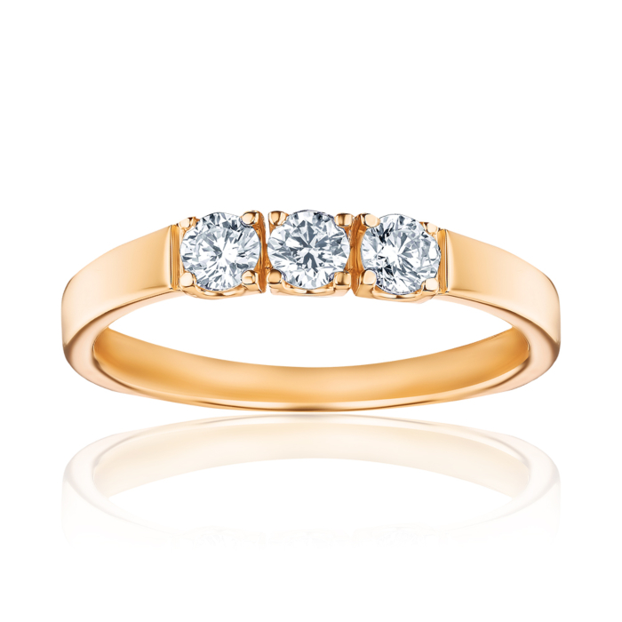 Золотое кольцо с экобриллиантами 1144YH-L/01/0/11901