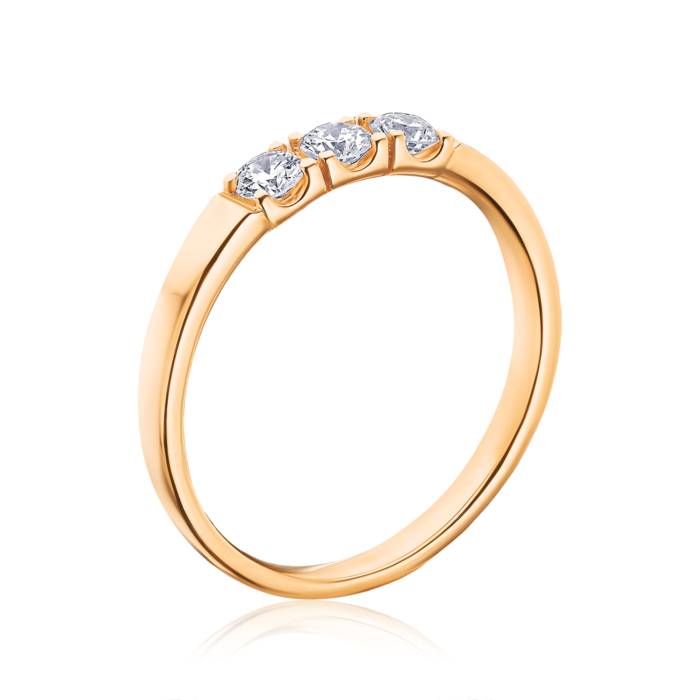 Золотое кольцо с экобриллиантами 1144YH-L/01/0/11901