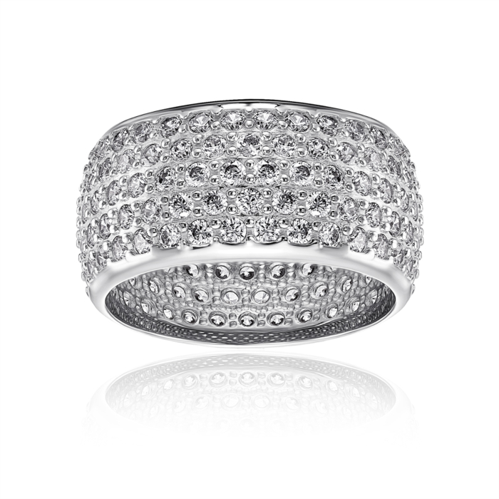 Золота каблучка з фіанітами. Артикул 11455/б