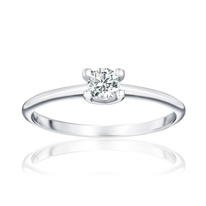 Золотое кольцо с экобриллиантом 1154YH-L/02/1/11919