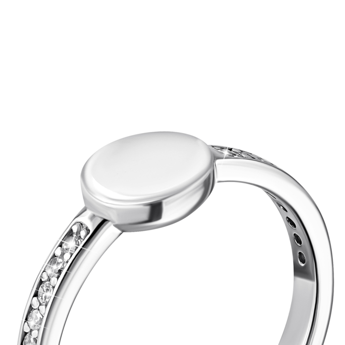 Серебряное кольцо с фианитами. Артикул UG51155К (б/з).Rh