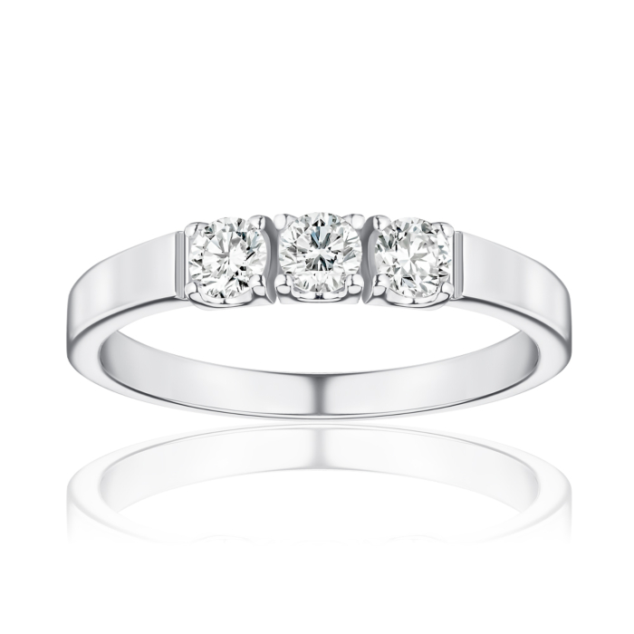 Золотое кольцо с экобриллиантами 1157YH-L/02/1/11901