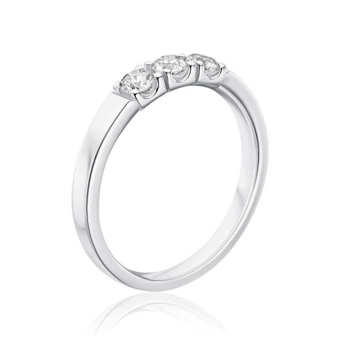 Золотое кольцо с экобриллиантами 1157YH-L/02/1/11901