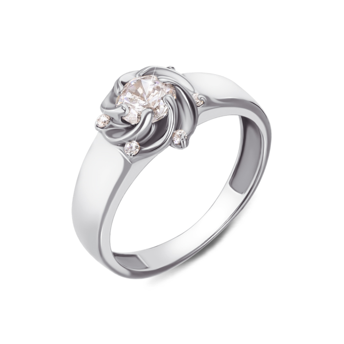 Золотое кольцо с фианитами. Артикул 11818/02/1/80 (11818/б)