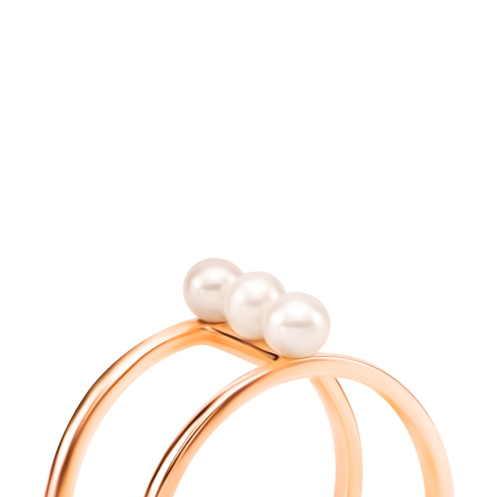 Золота каблучка з перлами. Артикул UG5119020810101п