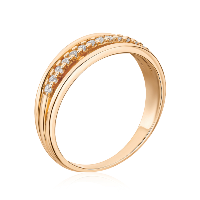 Золота каблучка з фіанітами 1190256101-R/01/1
